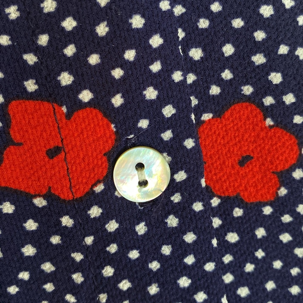 Forever 21 Navy Polka Dot Floral Mini Dress (S) - Picture 6 of 6
